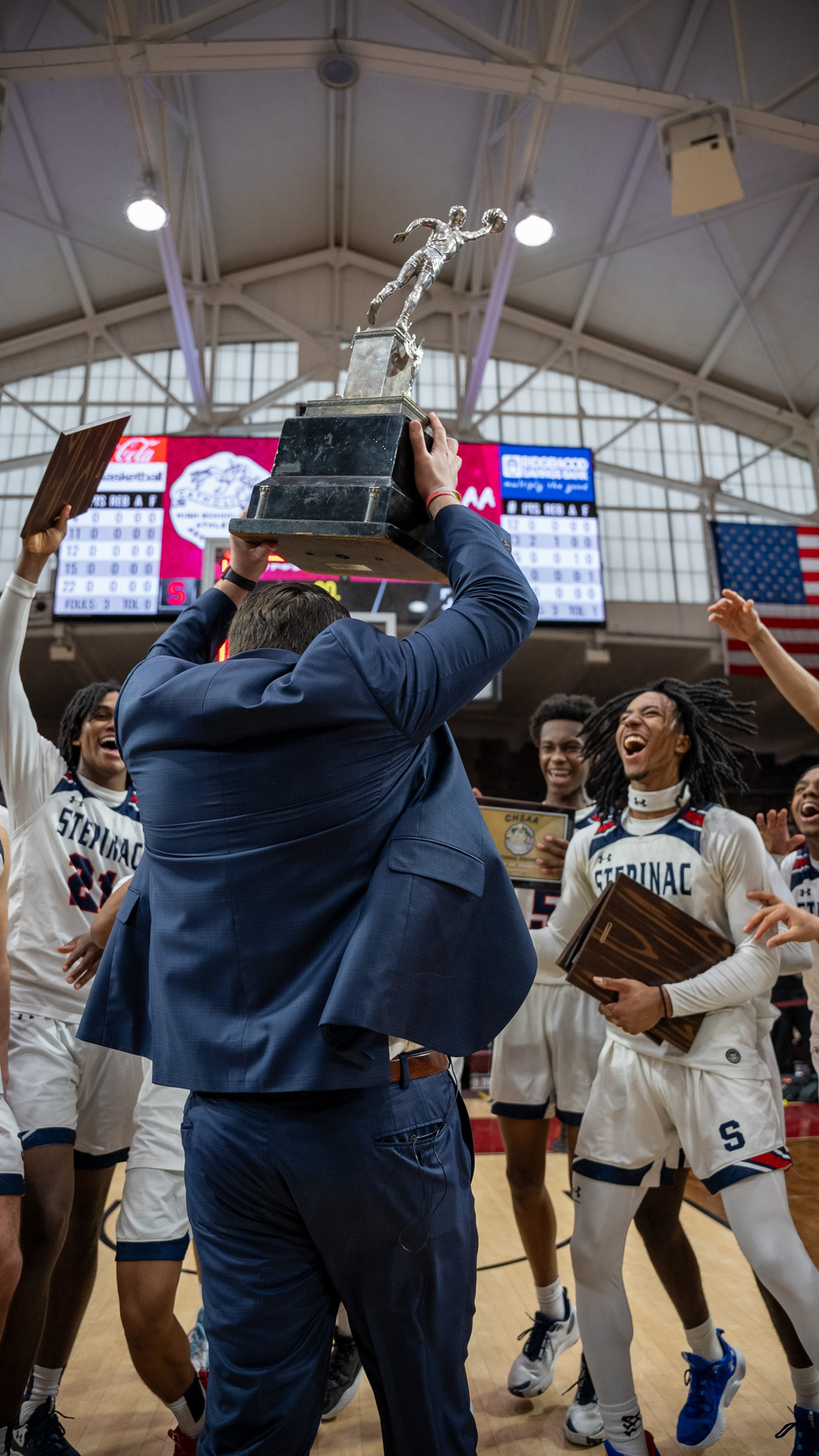Stepinac CHSAA city championship celebration
